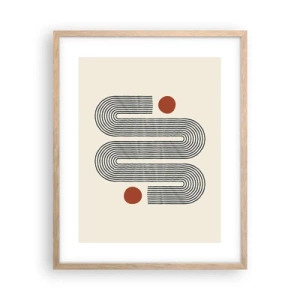 Poster în ramă de stejar deschis - De la început până la sfârșit - 40x50 cm