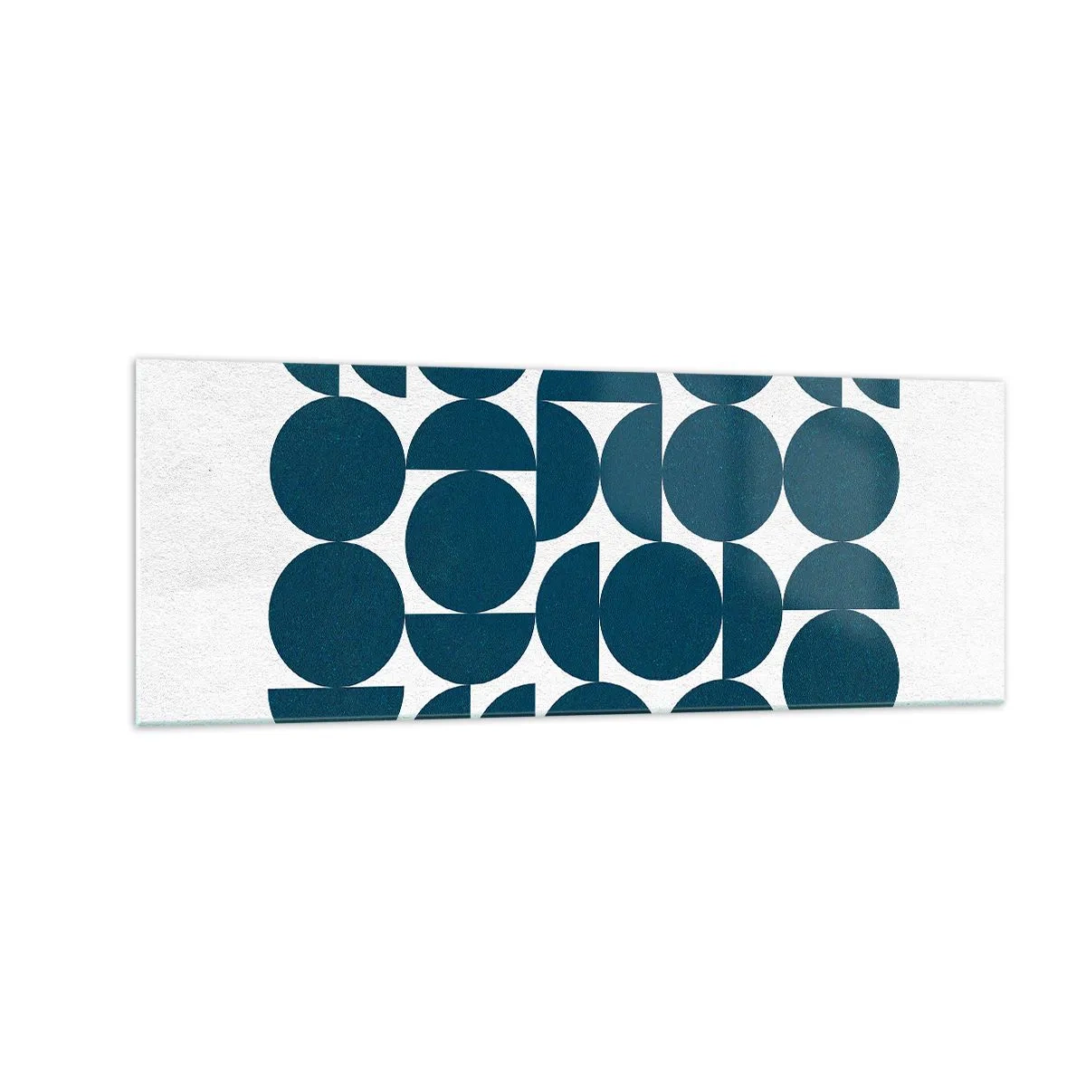 Tablou pe sticlă - Cercuri și semicercuri - 140x50 cm