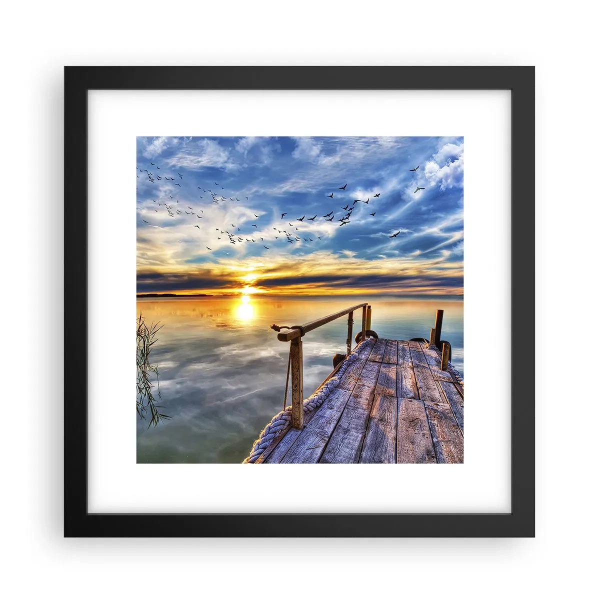 Poster în ramă neagră - Vântul se odihnește - 30x30 cm