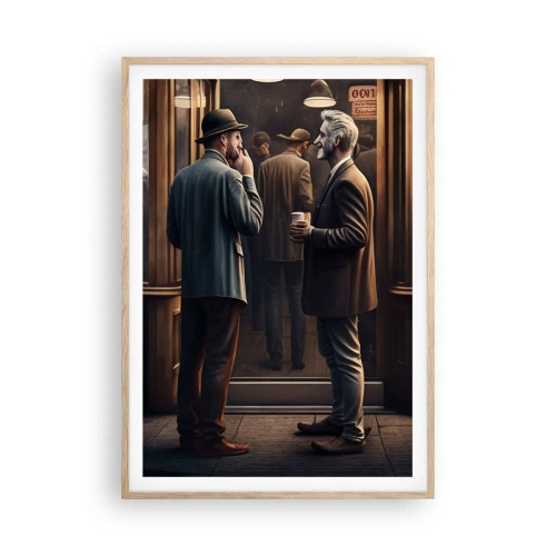 Poster în ramă de stejar deschis - Cel mai bun moment al zilei - 70x100 cm