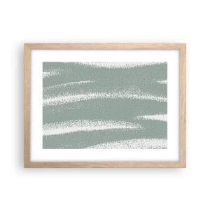 Poster în ramă de stejar deschis - Abstracție în stil de iarnă - 40x30 cm