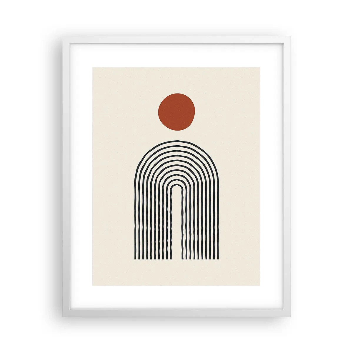 Poster în ramă albă - Magnetismul formelor și al culorilor - 40x50 cm
