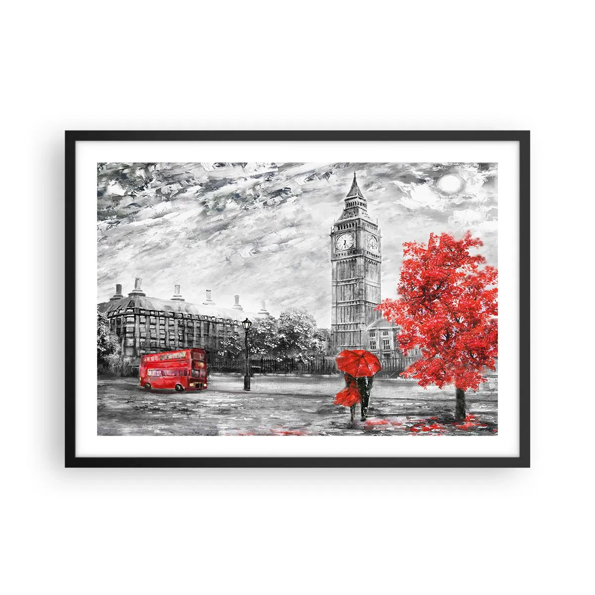 Poster în ramă neagră - O zi excitantă - 70x50 cm