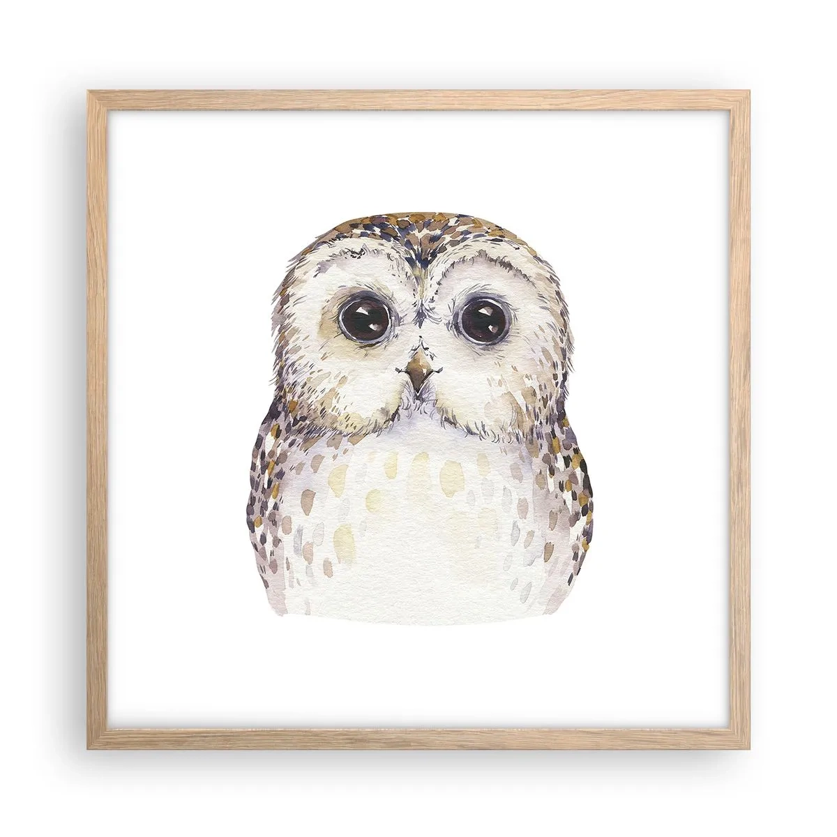 Poster în ramă de stejar deschis - Uită-te în ochii mei - 50x50 cm