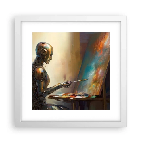 Poster în ramă albă - Arta viitorului - 30x30 cm