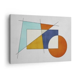 Tablou pe pânză Canvas - O compoziție modernistă de forme geometrice și culori - 70x50cm - Abstracție: distracție modernistă - Decorațiune modernă pentru perete pentru living și dormitor ARTTOR