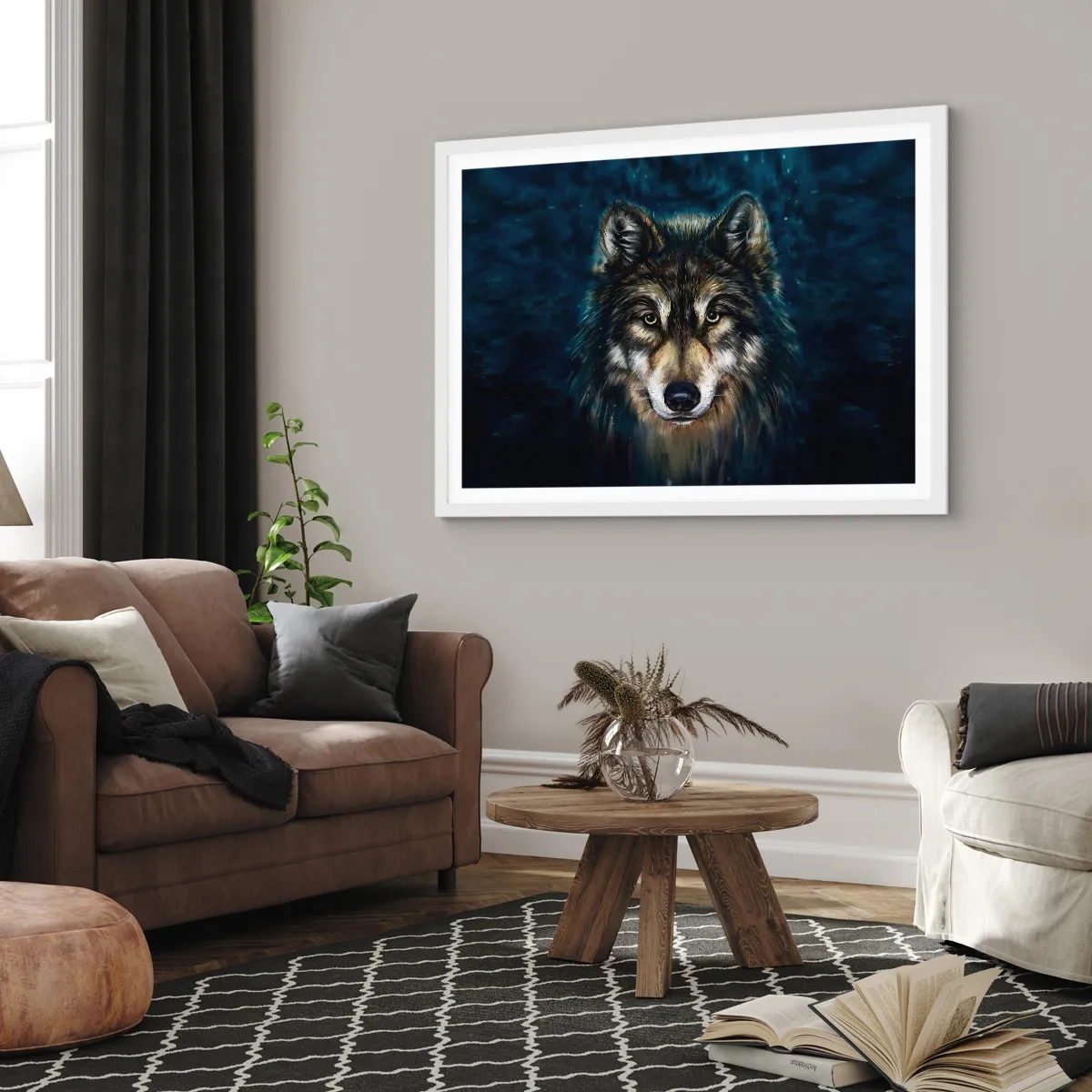 Poster în ramă albă - Alfa? Și omega - 40x30 cm