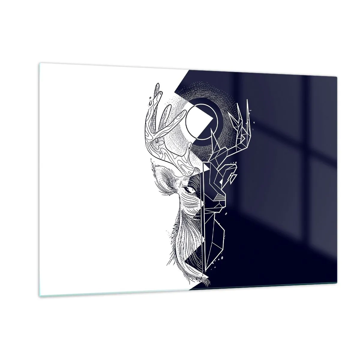 Tablou pe sticlă - Lupta și unitatea contrariilor - 120x80 cm