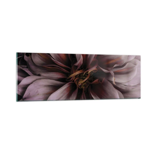 Tablou pe sticlă - Inimă florală - 90x30 cm