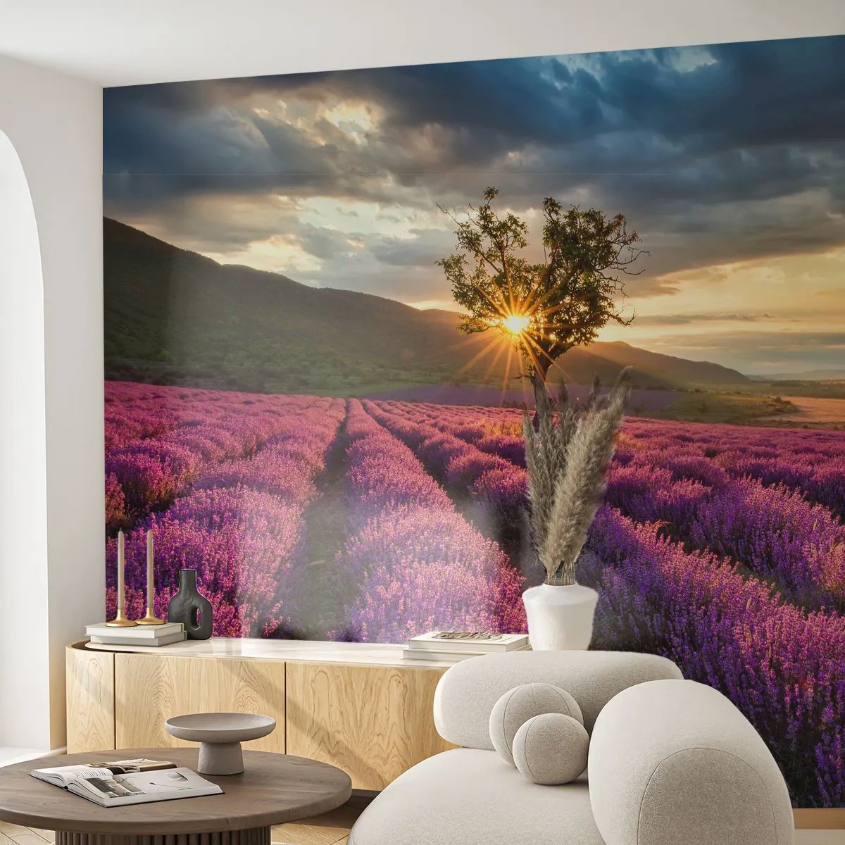 Tapet Premium Sand - Aroma în liliac - Peisaj, Lavandă, Provence - 100x70 cm