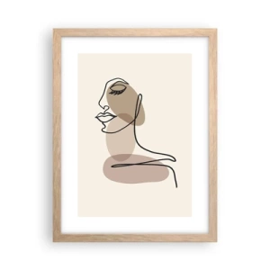 Poster în ramă de stejar deschis - Ascultându-se pe sine - 30x40 cm
