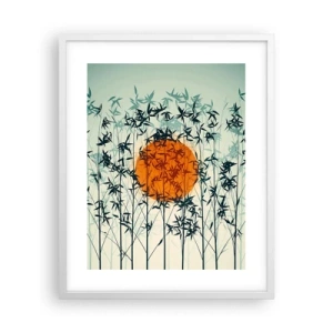 Poster în ramă albă - Soarele japonez - 40x50 cm
