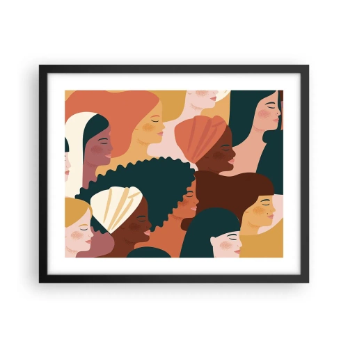 Poster în ramă neagră - Numai feminitate - 50x40 cm