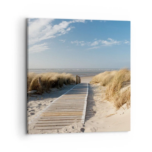 Tablou pe pânză - În spatele dunei, în zumzetul ierbii - 70x70 cm