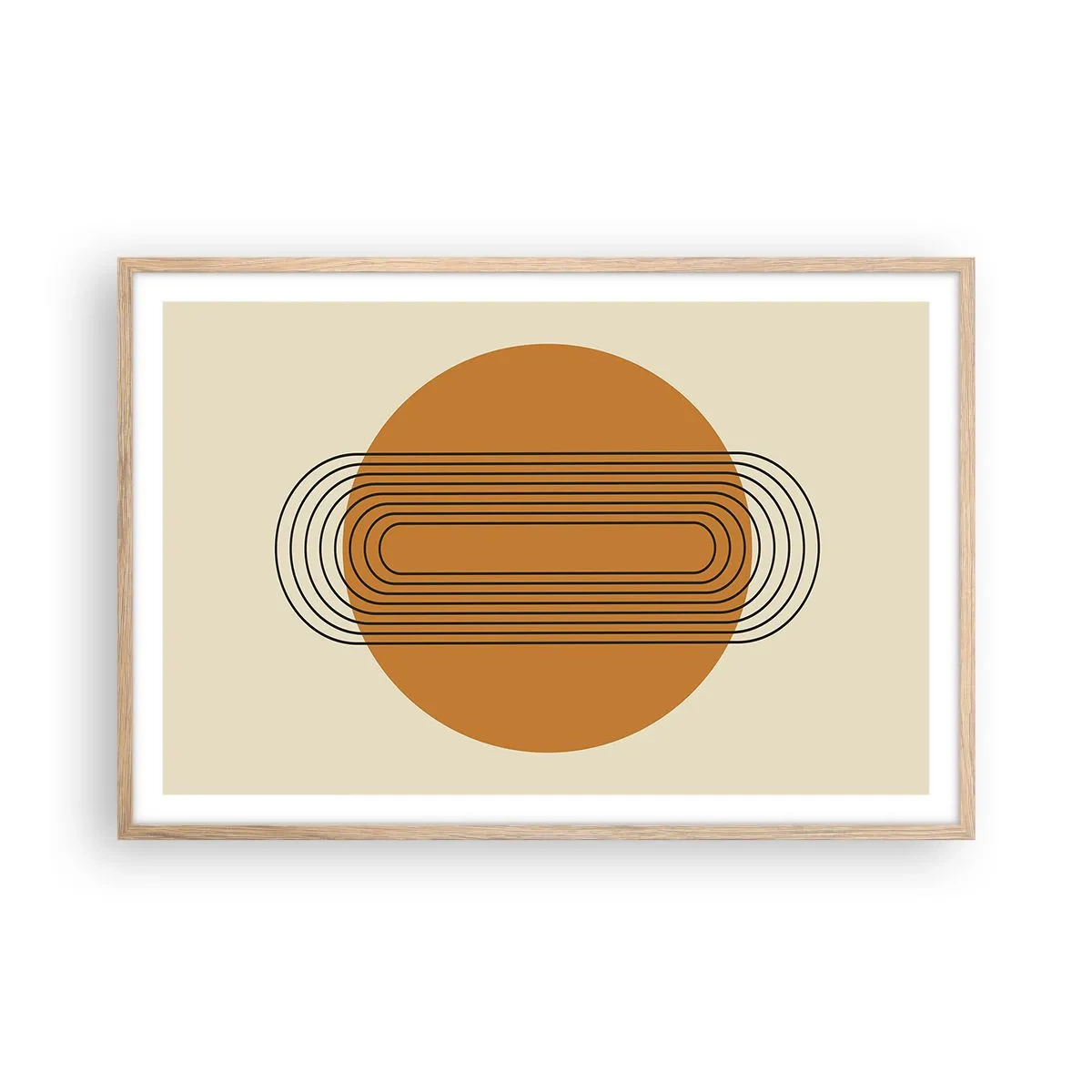 Poster în ramă de stejar deschis - Planul perfect - 91x61 cm