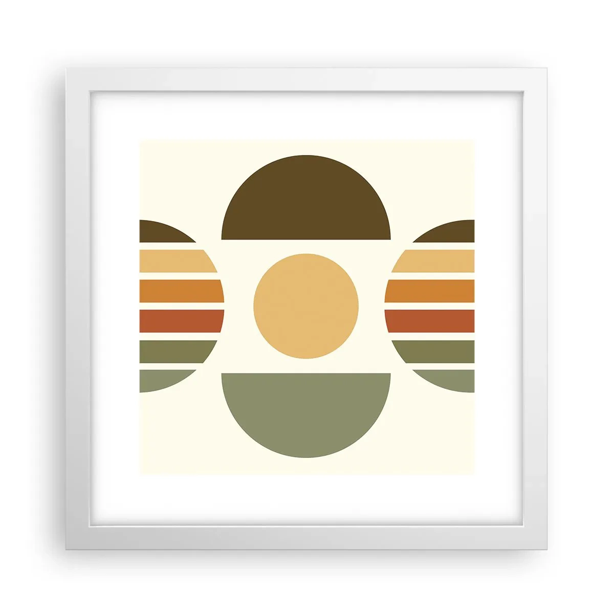 Poster în ramă albă - În culorile pământului - 30x30 cm