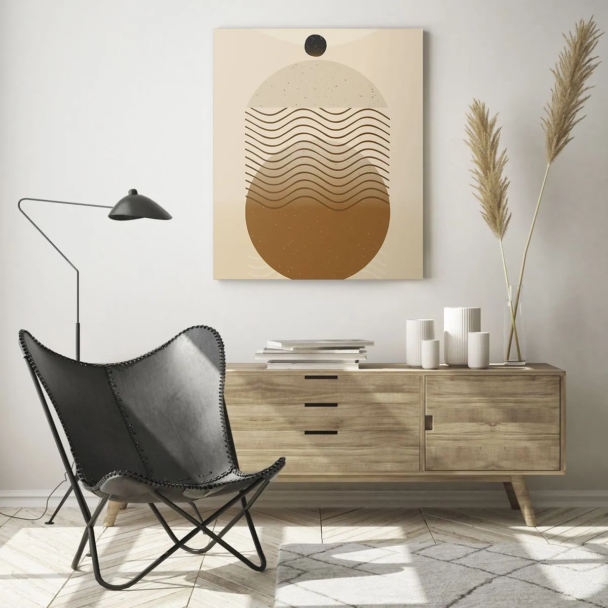 Tablou pe sticlă - Despre originea figurilor geometrice - 50x70 cm