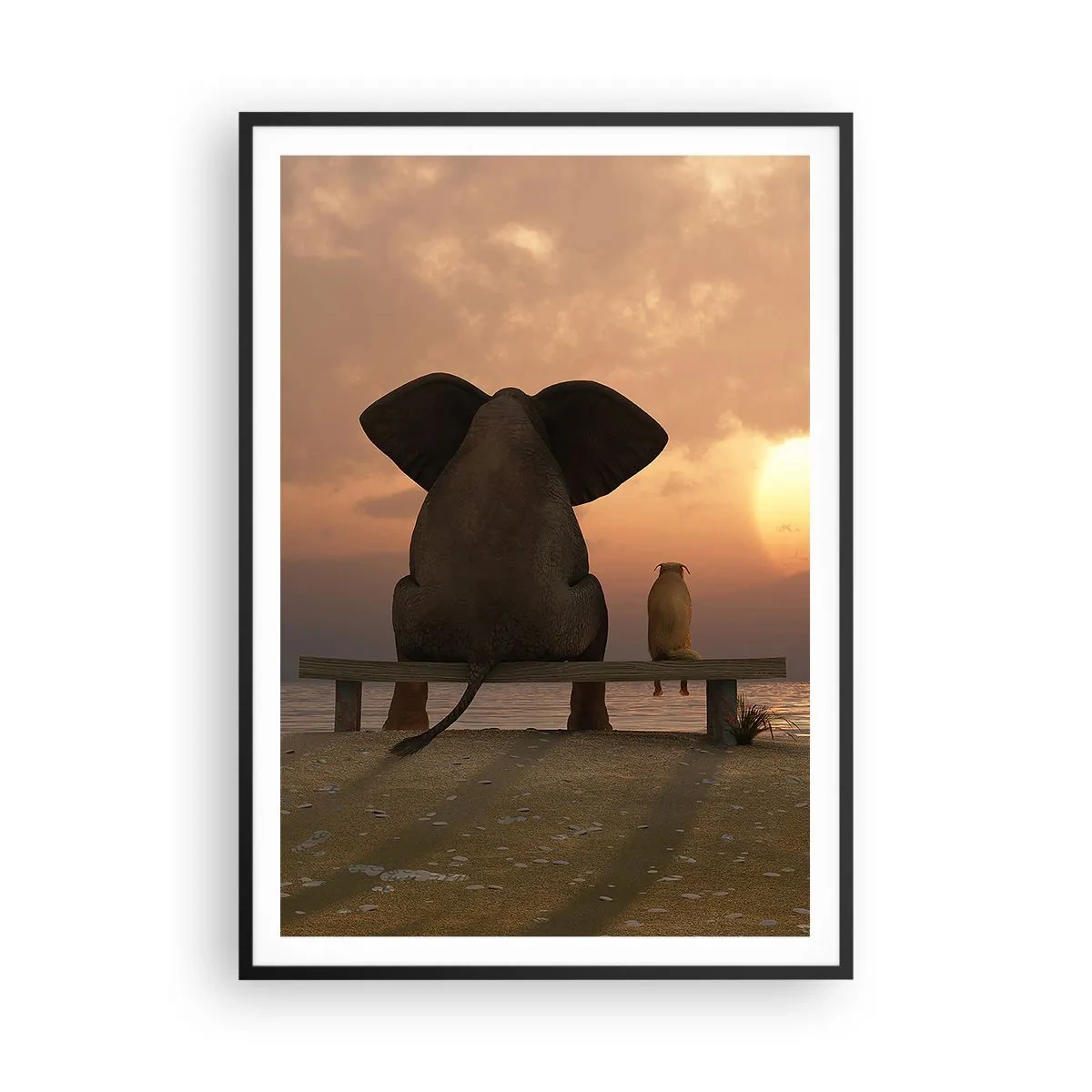 Poster în ramă neagră - Este bine să tăcem împreună - 70x100 cm