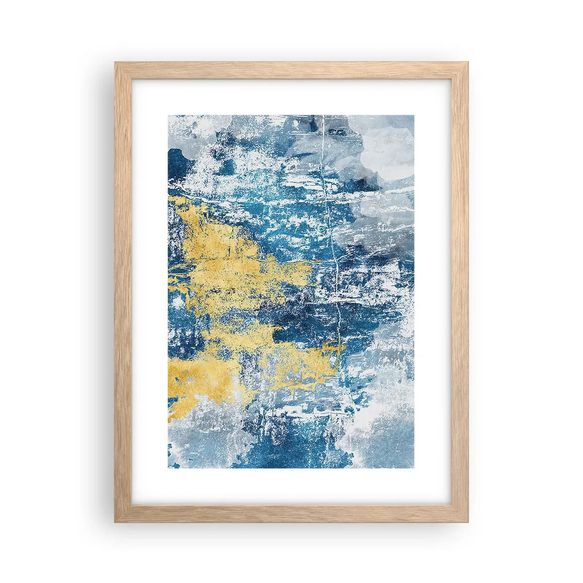 Poster în ramă de stejar deschis - Abstracție de vreme - 30x40 cm