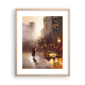 Poster în ramă de stejar deschis - În luminile New York-ului - 40x50 cm