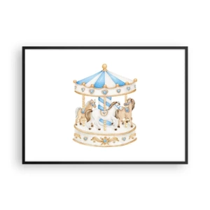 Poster în ramă neagră - Copilărie dulce - 100x70 cm