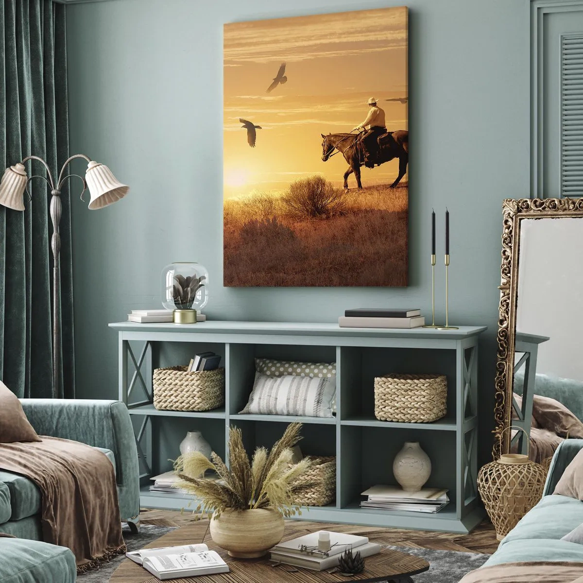 Tablou pe pânză - Singur peste prerie - 50x70 cm