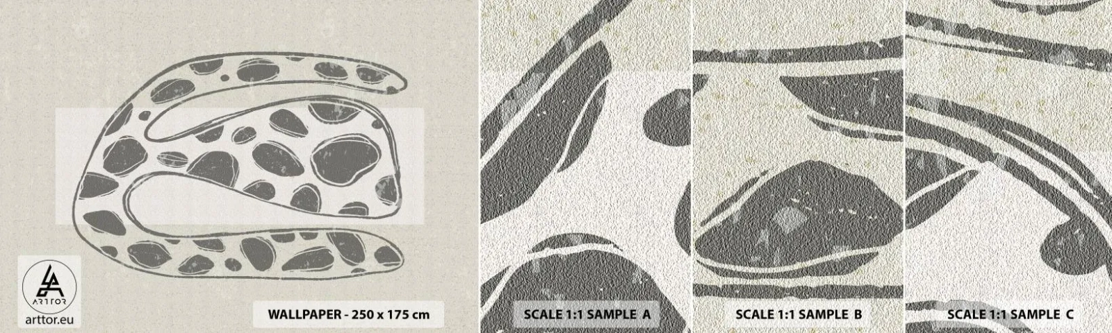 Mostră tapet autocolant Deluxe Sticker - O creatură bizară - Boho, Minimalism, Luminos - 100x30 cm