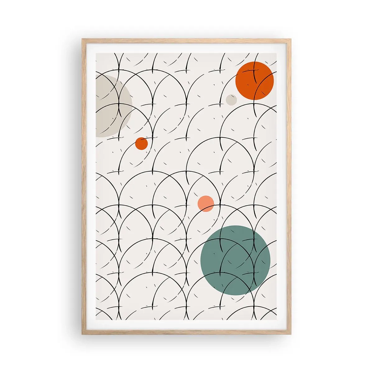 Poster în ramă de stejar deschis - În spiritul pop-art - 70x100 cm