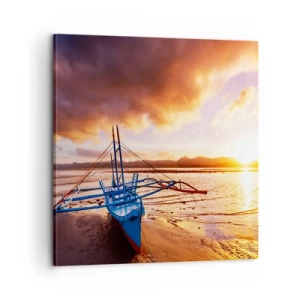 Tablou pe pânză - După o zi lungă, întindeți-vă pe nisip - 60x60 cm