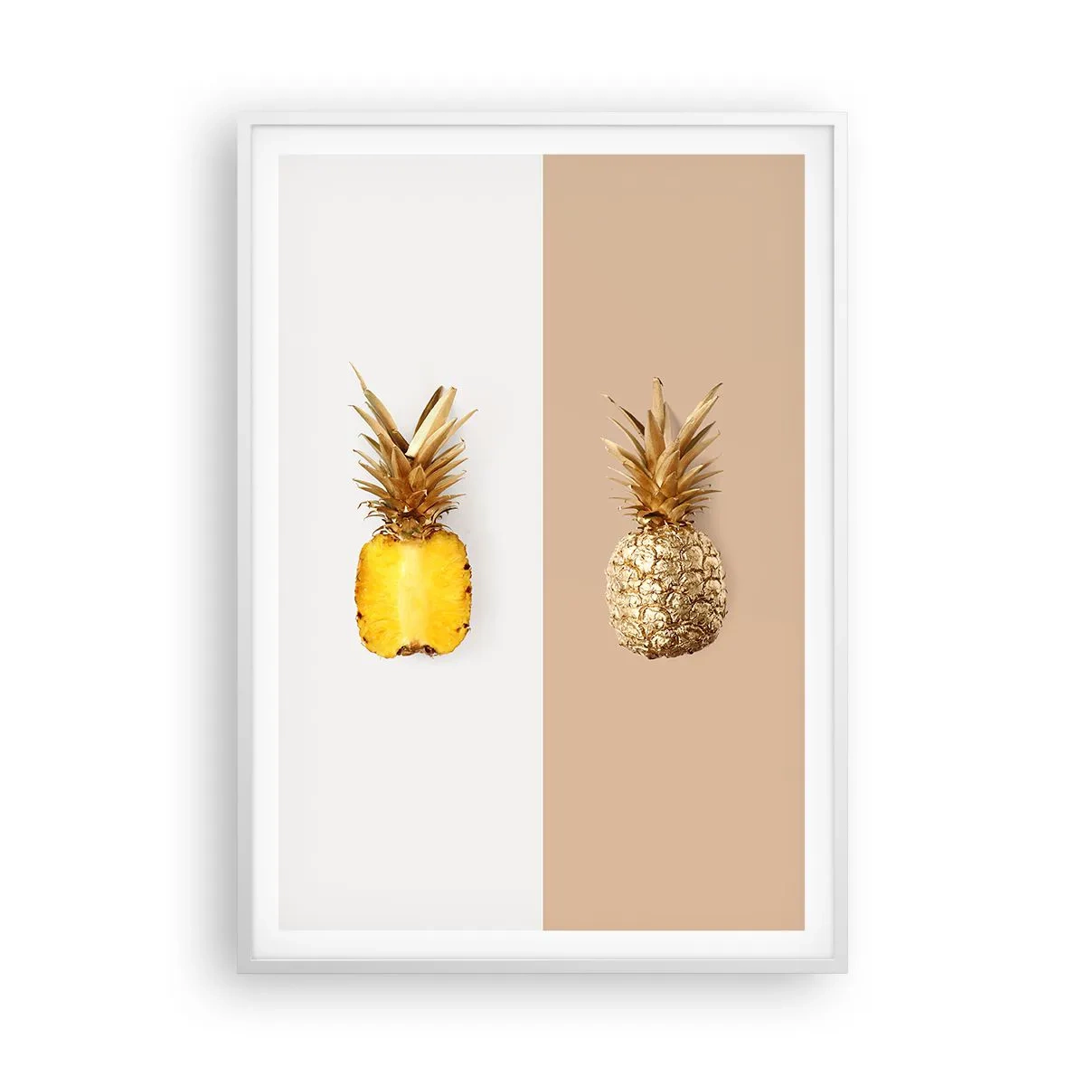 Poster în ramă albă - Ananas de împărțit - 70x100 cm