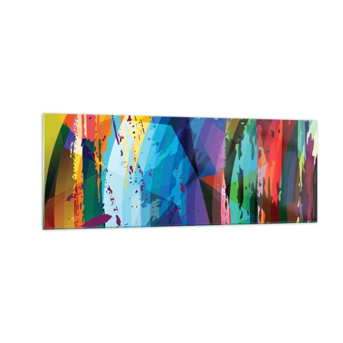 Tablou pe sticlă - Amețeli colorate - 140x50 cm