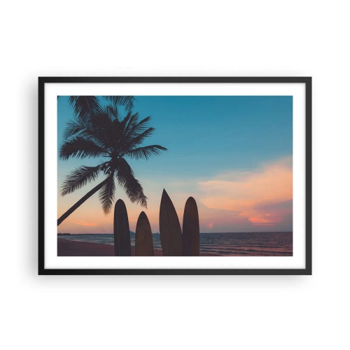 Poster în ramă neagră - Și mâine ne vom distra - 70x50 cm