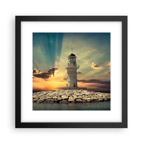 Poster în ramă neagră - Lumină - Bunătate - Frumusețe - 30x30 cm