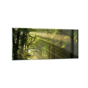 Tablou pe sticlă - Moment de pădure - 120x50 cm