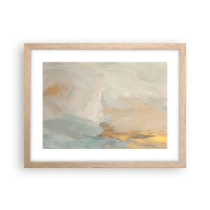 Poster în ramă de stejar deschis - Abstracție - lumea blândeții - 40x30 cm
