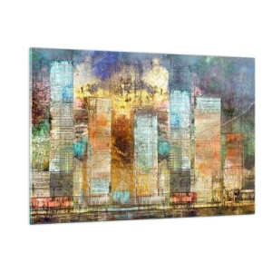 Tablou pe sticlă - Metropola însorită - 120x80 cm