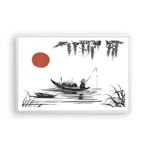 Poster în ramă albă - O după-amiază asiatică - 91x61 cm