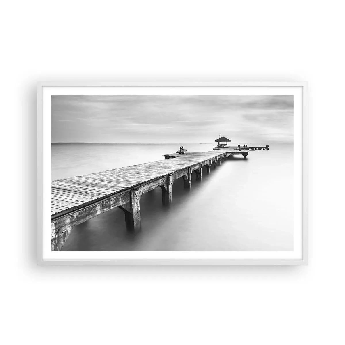 Poster în ramă albă - În depărtare - 91x61 cm