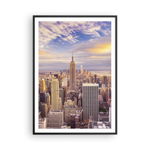 Poster în ramă neagră - Ajungeți la nori înșiși - 70x100 cm