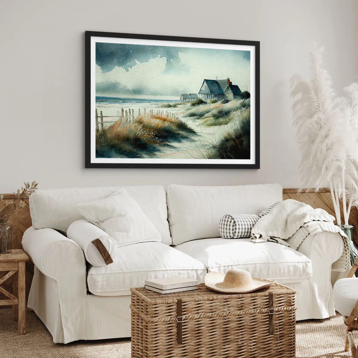 Poster în ramă neagră - Departe de agitație - 91x61 cm