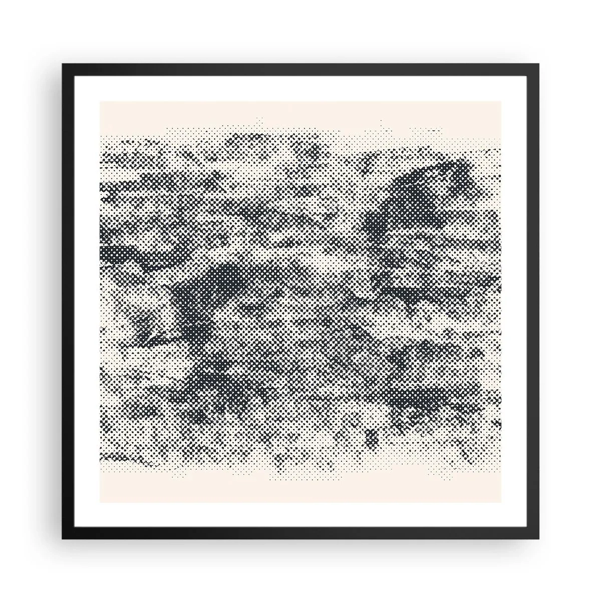 Poster în ramă neagră - Compoziție cețoasă - 60x60 cm