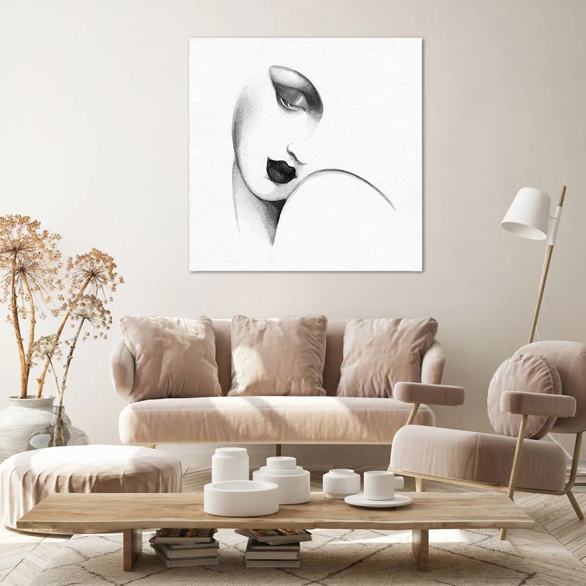 Tablou pe pânză - În stilul Lempickei - 70x70 cm