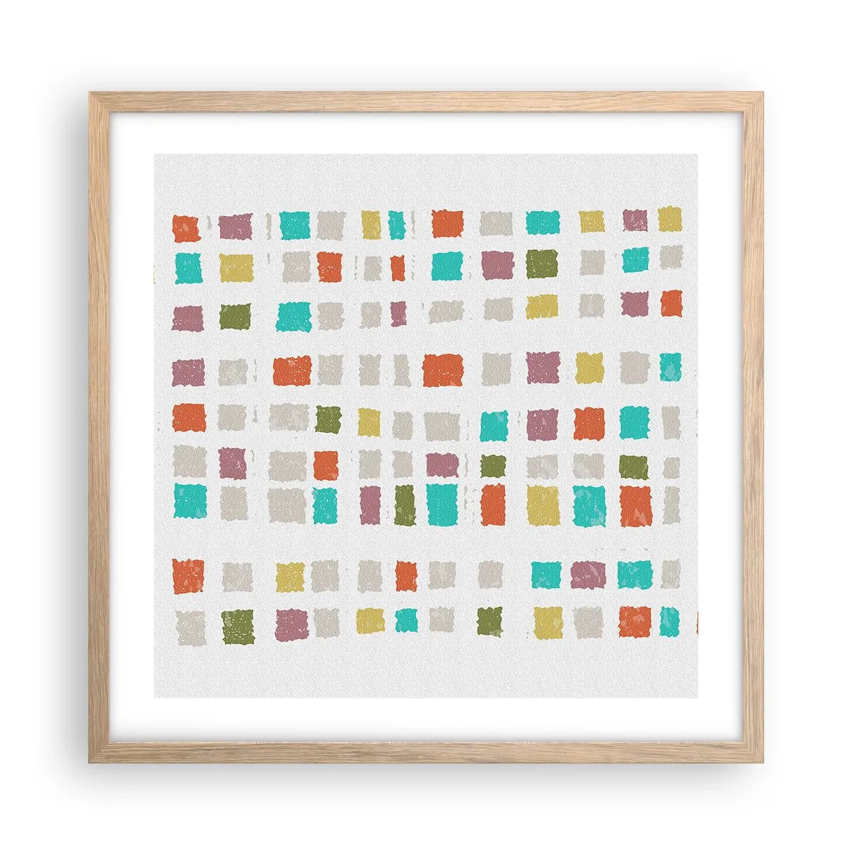 Poster în ramă de stejar deschis - Joc necunoscut - 50x50 cm