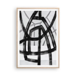 Poster în ramă de stejar deschis - Construind adâncimea - 70x100 cm