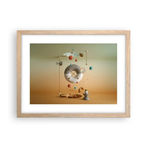 Poster în ramă de stejar deschis - Orice se poate întâmpla - 40x30 cm