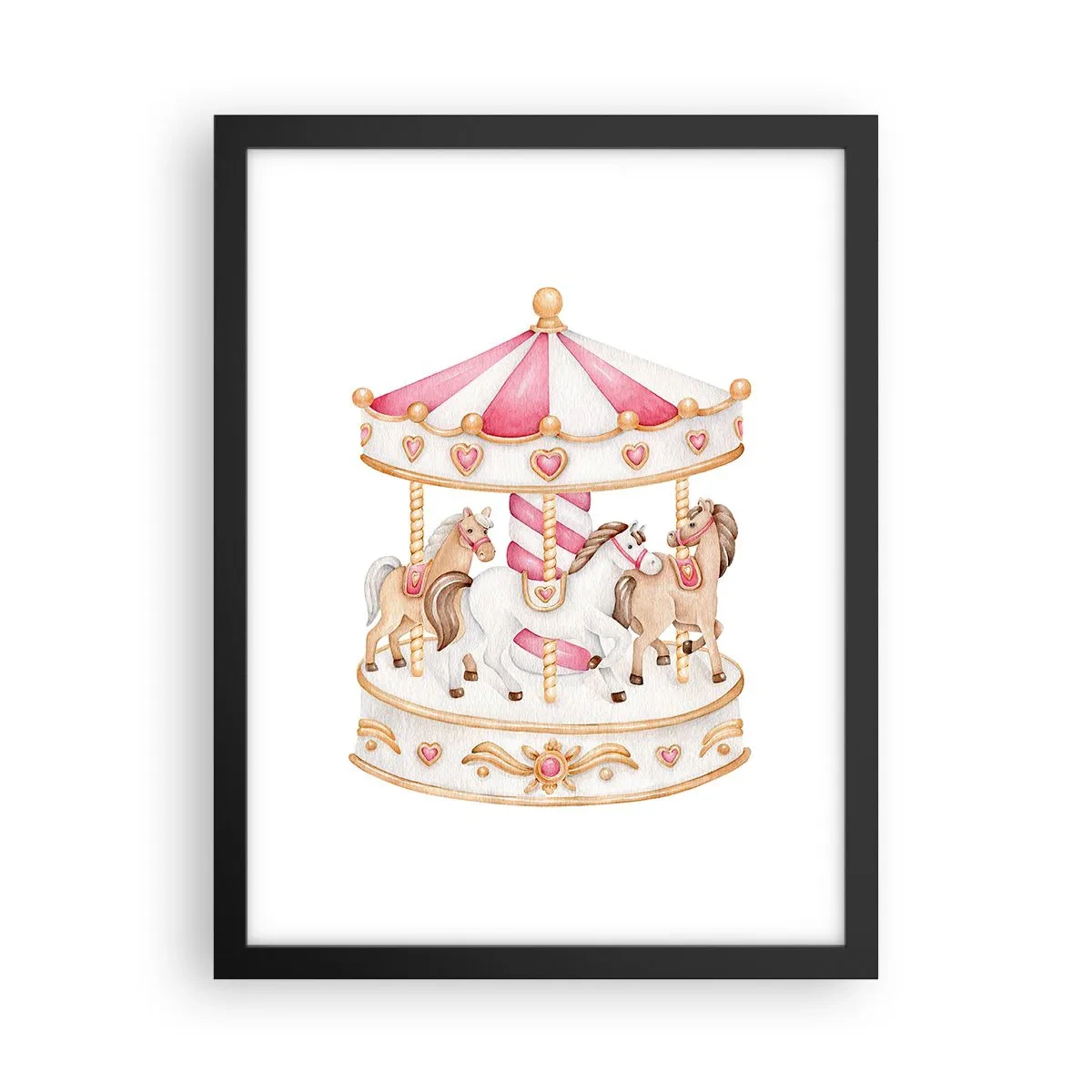 Poster în ramă neagră - Lumea dulce a copilăriei - 30x40 cm