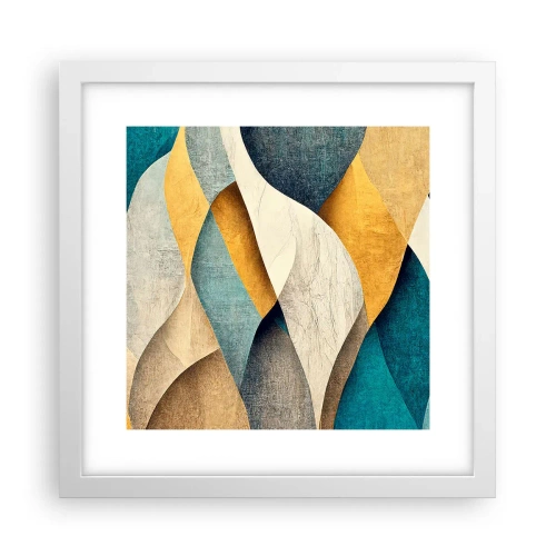 Poster în ramă albă - Ritm și ondulare - 30x30 cm