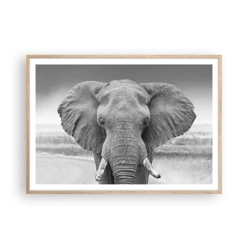 Poster în ramă de stejar deschis - Bun venit în lumea mea - 100x70 cm