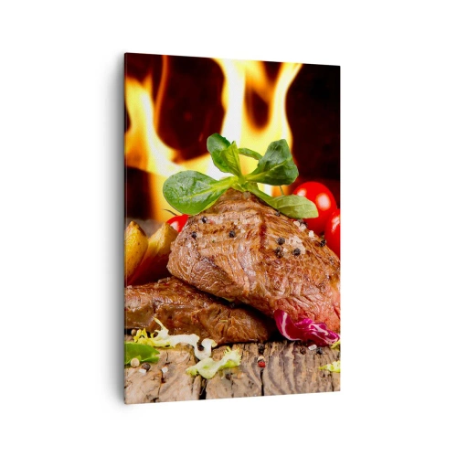 Tablou pe pânză - Înconjurată de ardoare - 70x100 cm