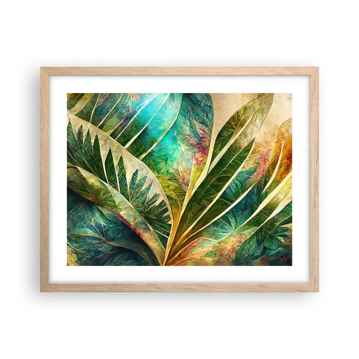 Poster în ramă de stejar deschis - Culorile tropicelor - 50x40 cm